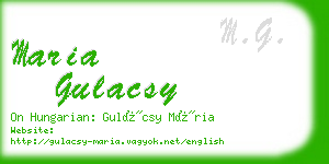 maria gulacsy business card